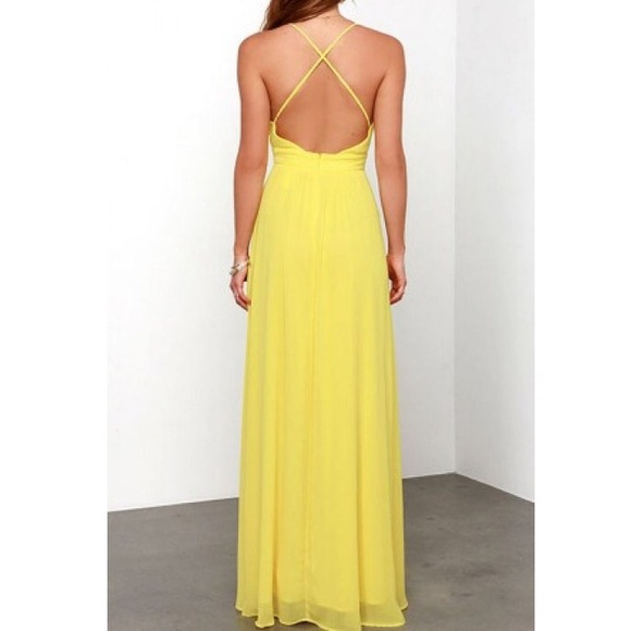 Yellow Prom dress - Picture 2 of 4